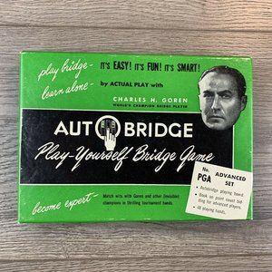 Auto-Bridge Play-Yourself Bridge Game vintage 1950